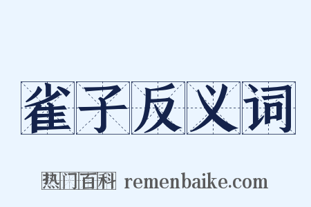 雀子反义词是什么意思的图片